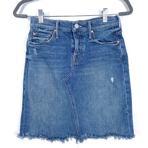 MOTHER Superior The Tomcat Mini Skirt Fray in Playing Dirty Wash - Picture 5 of 16